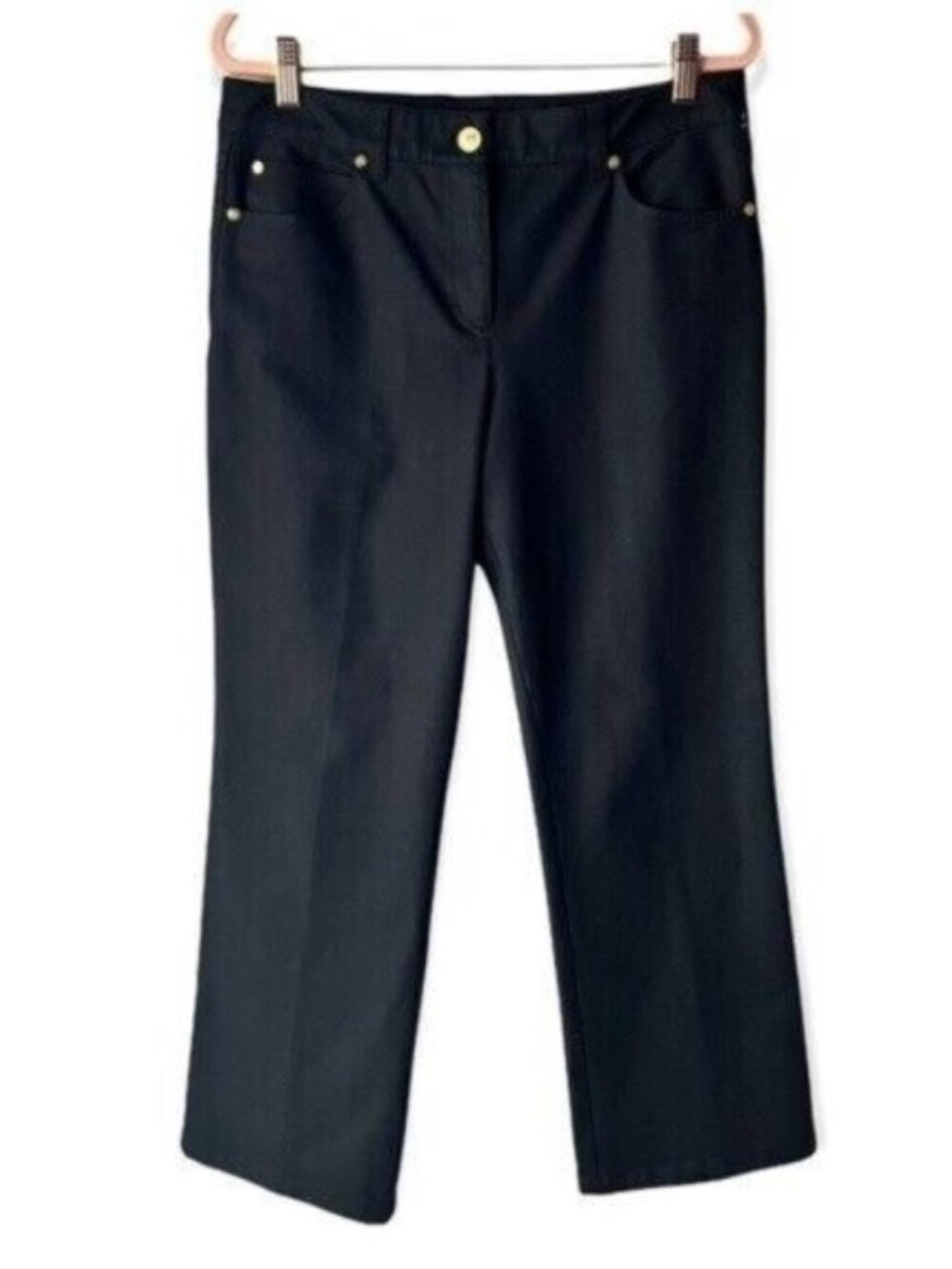 Escada Black Straight High Rise Jeans